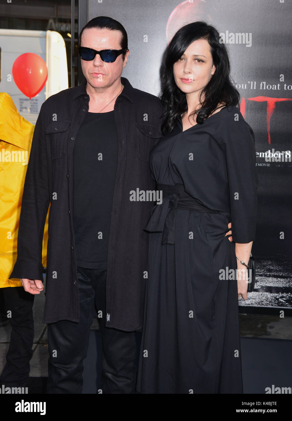 Los Angeles, USA. 05th Sep, 2017. Ian Astbury and wife arriving at the IT You'll Float Too Premiere at the TCL Chinese Theatre in Los Angeles. September 5, 2017. Credit: Tsuni/USA/Alamy Live News Stock Photo