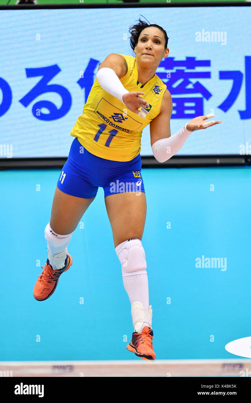 Tandara Caixeta Bra September 5 2017 Volleyball Fivb World Grand Champions Cup 2017 Women S Match Between Russia 1 3 Brazil At Tokyo Metropolitan Gymnasium In Tokyo Japan Photo By Matsuo K Aflo Sport Stock Photo Alamy