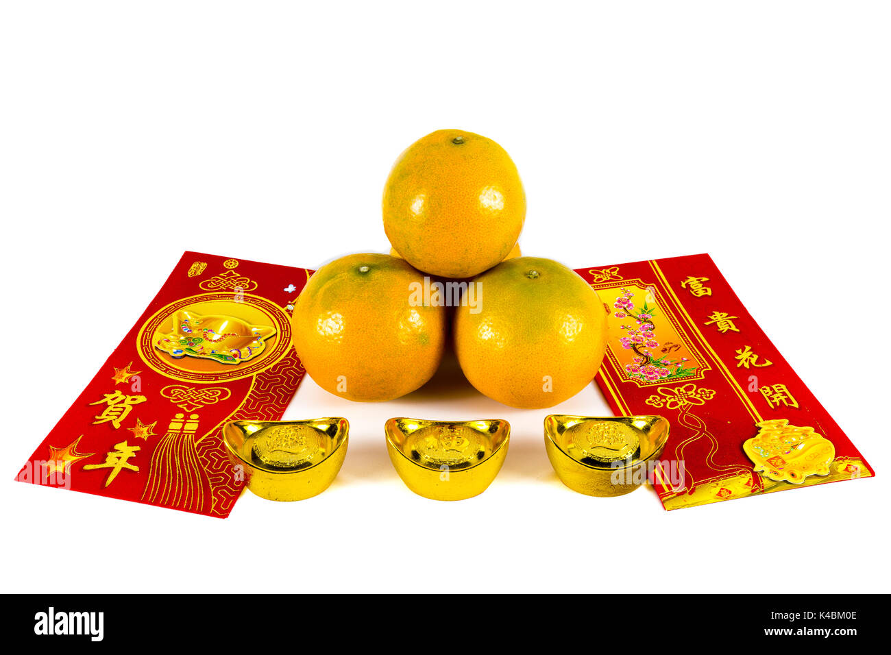 Four Oranges And Red Envelope With Chinese Blessing Word Are Gift For Chinese New Year Festival Stock Photo Alamy