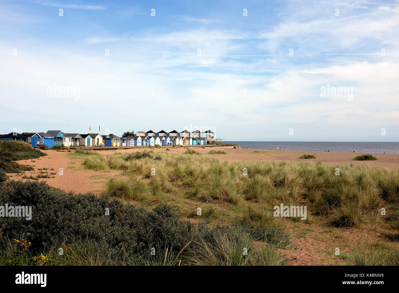 Chapel St. Leonards, Lincolnshire, UK. August 16, 2017. The beach huts