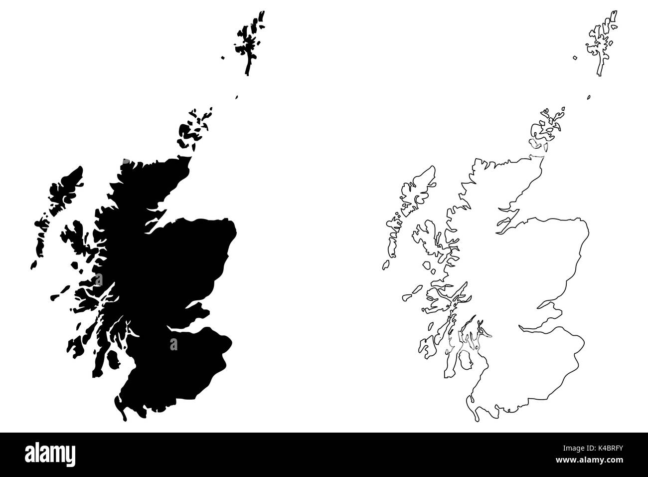 Scotland Map Vector Illustration Scribble Sketch Scotland Map Stock Vector Image And Art Alamy 6130