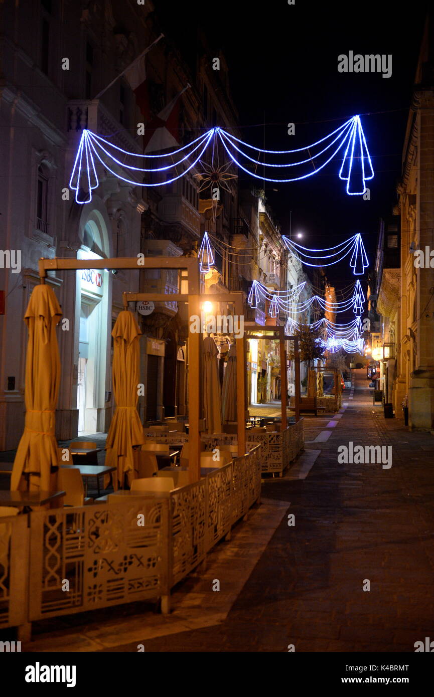 Christmas Dinner In Valetta On Malta Stock Photo Alamy