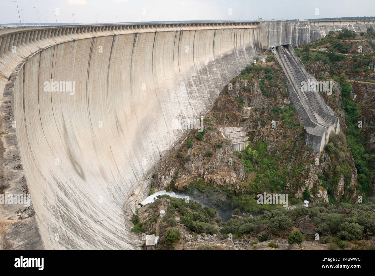 Almond Dam (Dam of Almendra) Spain's highest dam, near Almendra Castile and Leon , Spain Stock Photo