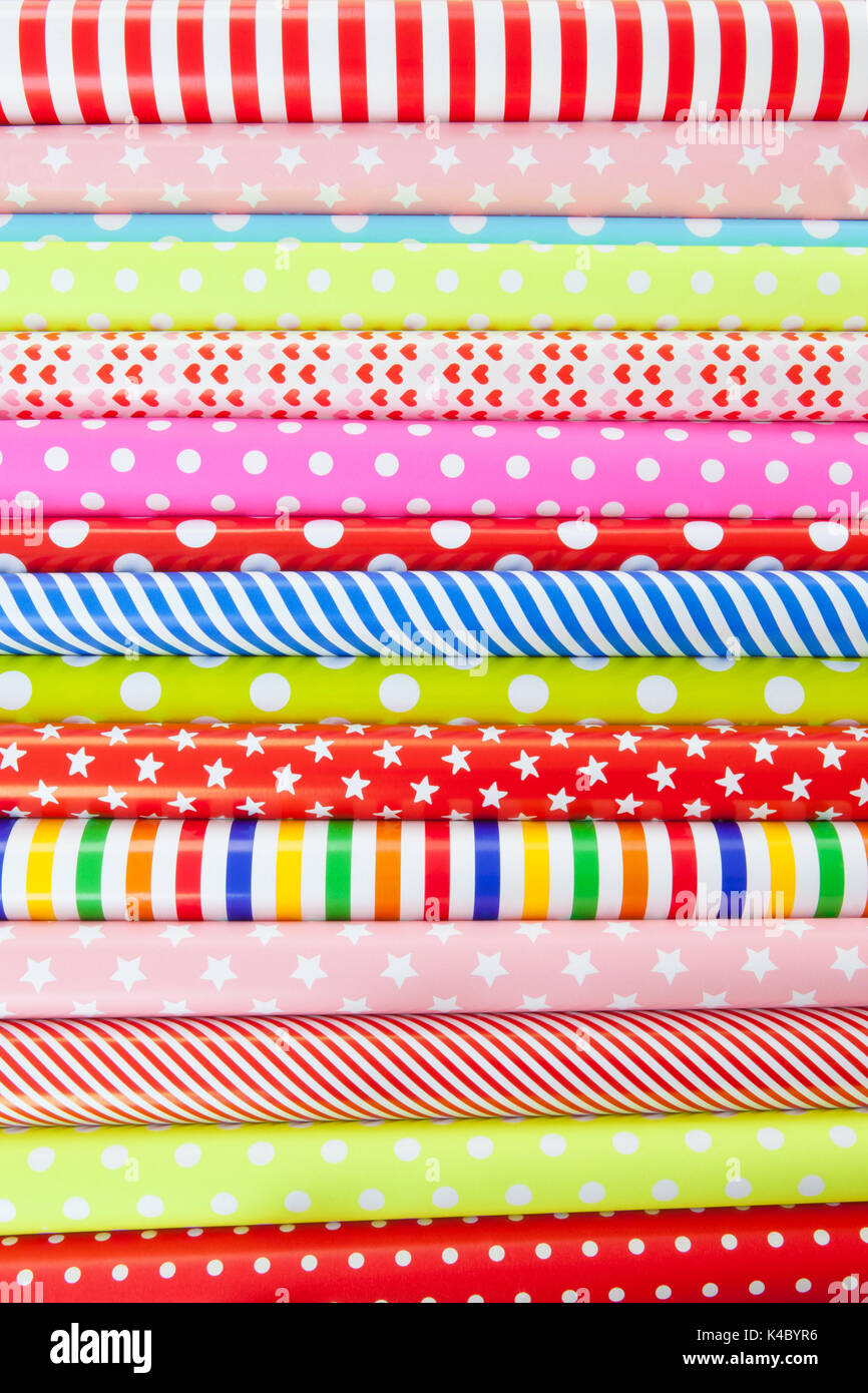 Colorful Wrapping Paper Stock Photo - Alamy