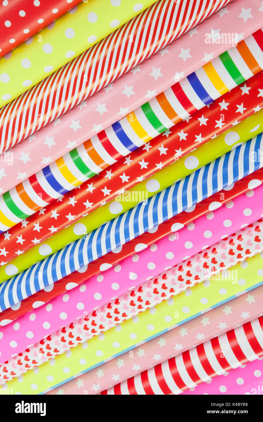 Colorful Wrapping Paper Stock Photo - Alamy