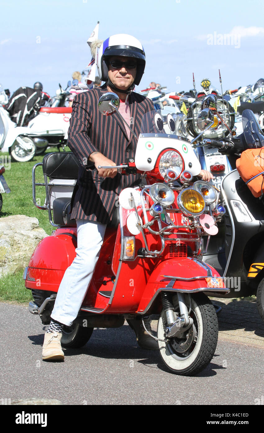 isle of wight scooter rally 2017 Stock Photo Alamy