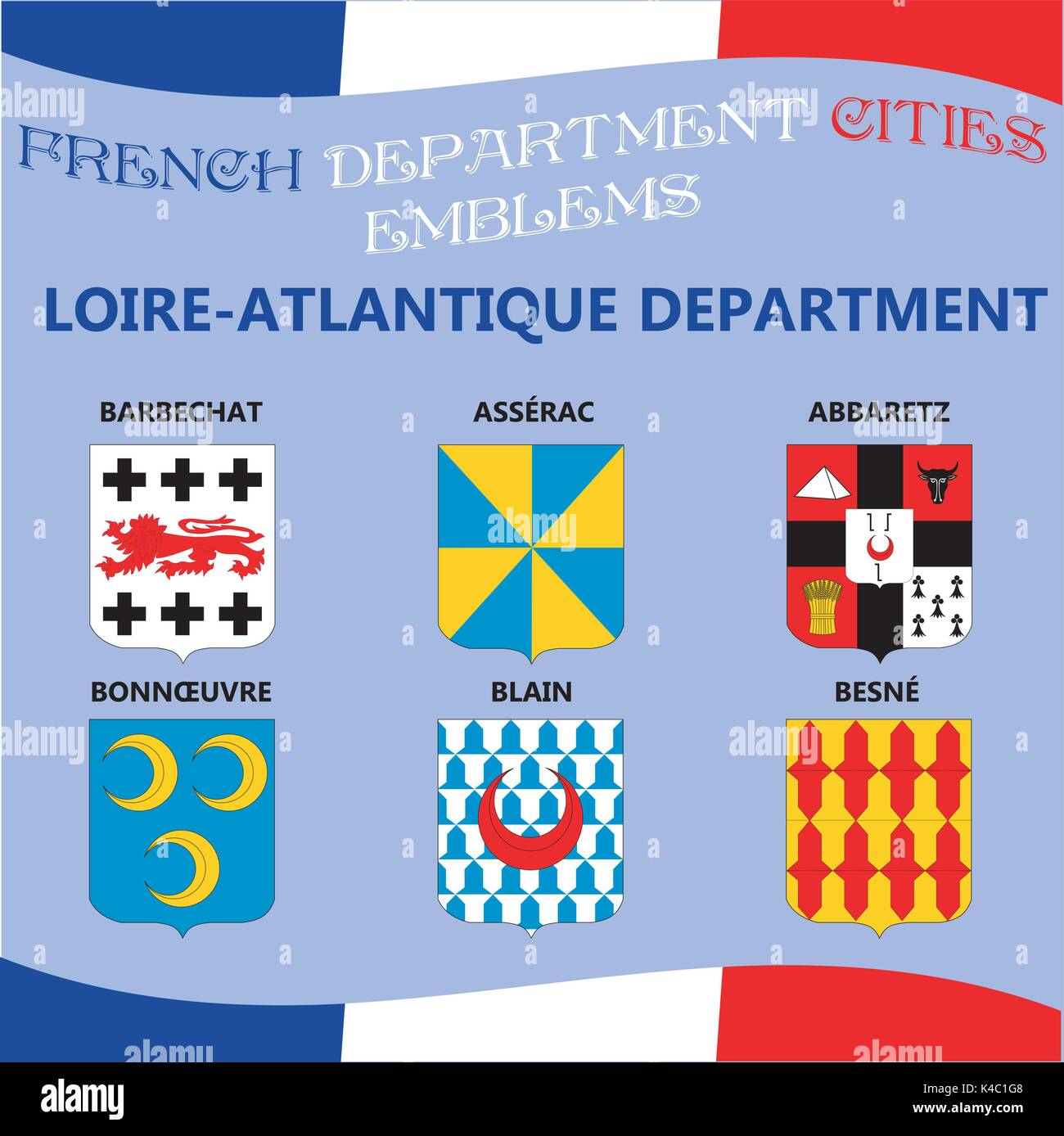 Official emblems and flags of Franch cities Stock Vector Image & Art