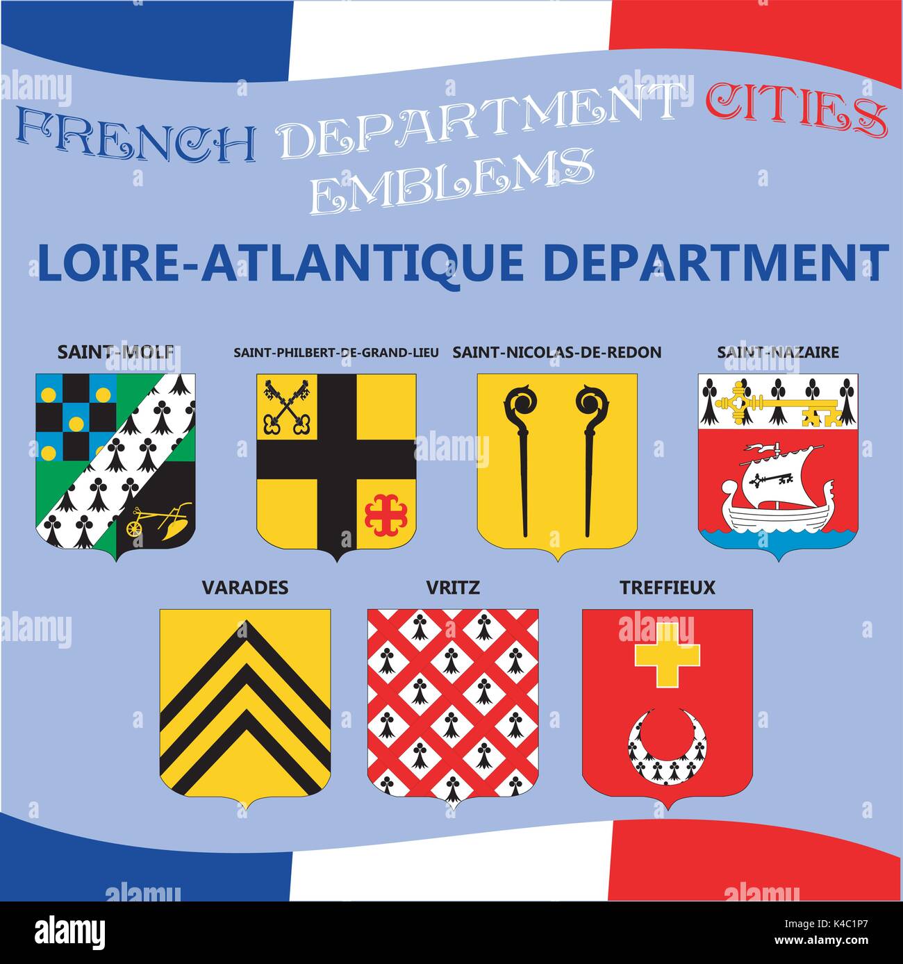 Official emblems and flags of Franch cities Stock Vector Image & Art