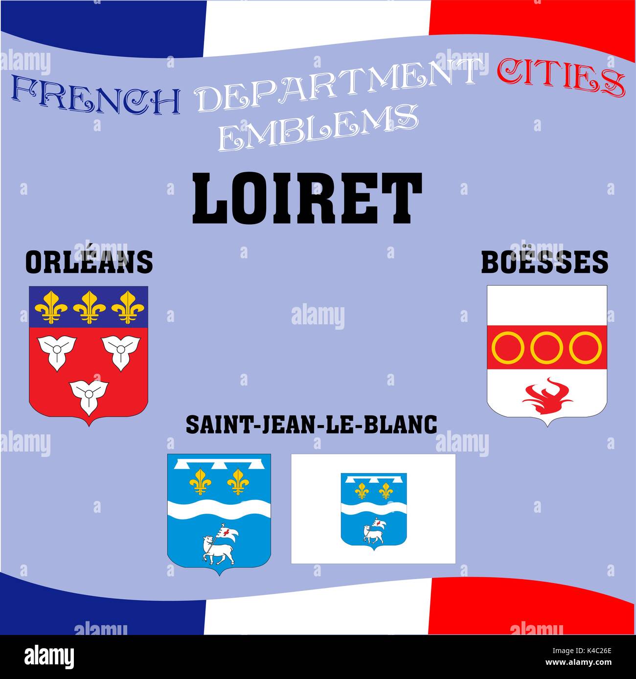 Official emblems and flags of Franch cities Stock Vector Image & Art