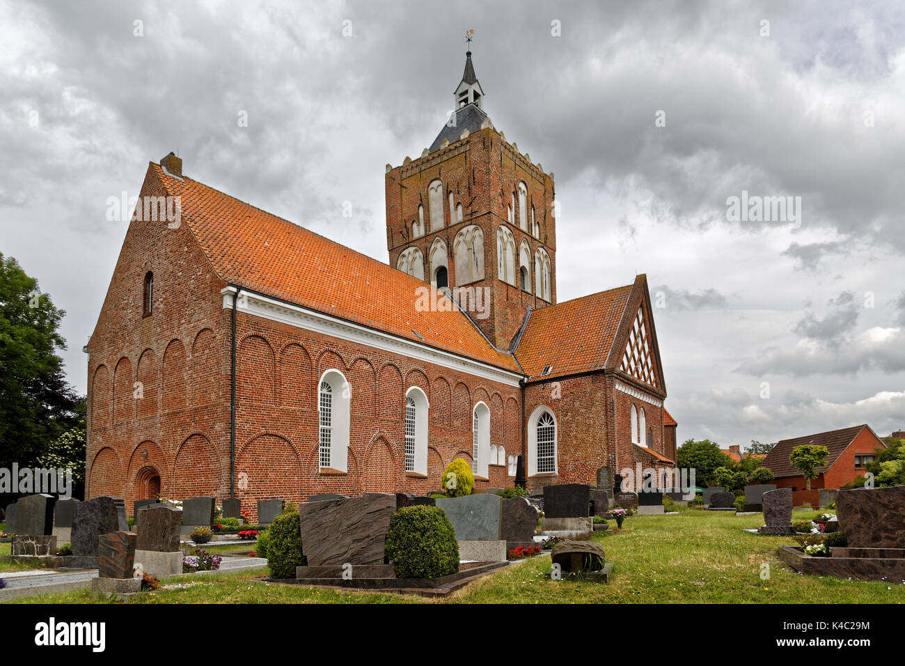 Cross Church In Pilsum, East Frisia Stock Photo