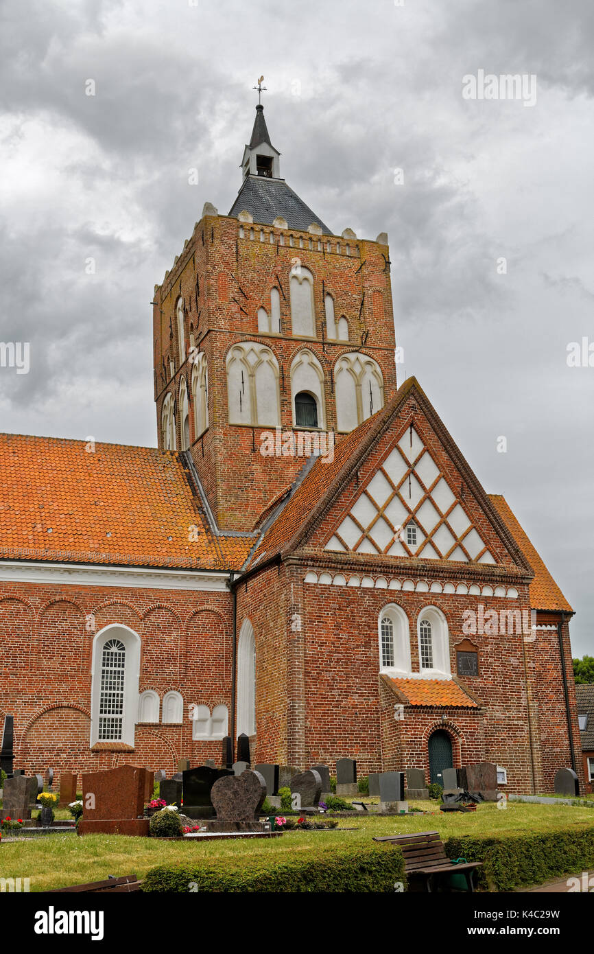Cross Church In Pilsum, East Frisia Stock Photo