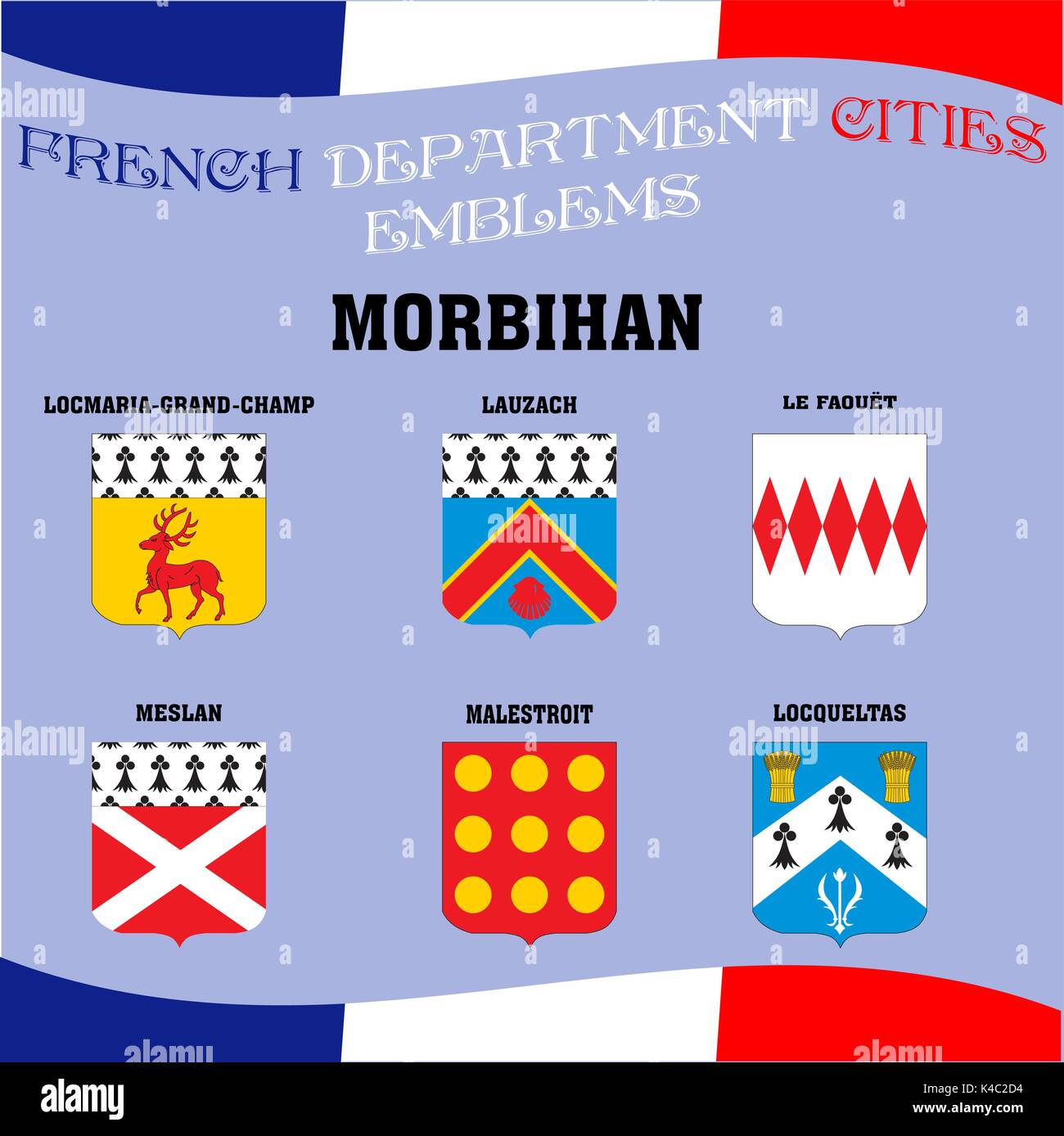 Official emblems and flags of Franch cities Stock Vector Image & Art