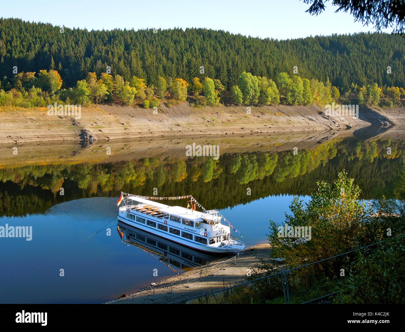 Boat Tours On Ms Quot Aquamarin Quot In The Harz Mountains Stock Photo