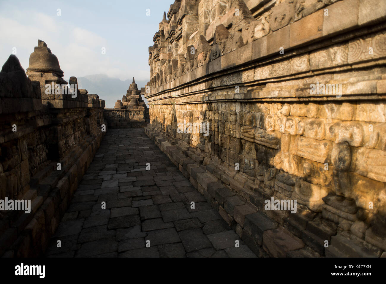 Borobudor temple in Java, Indonesia. Stock Photo