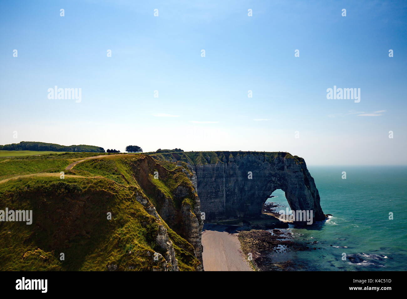 Arch On The Beach Of Etretat Stock Photo - Alamy