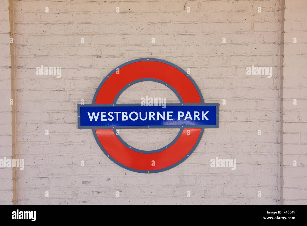 Hammersmith & City line train at Westbourne Park Underground station in