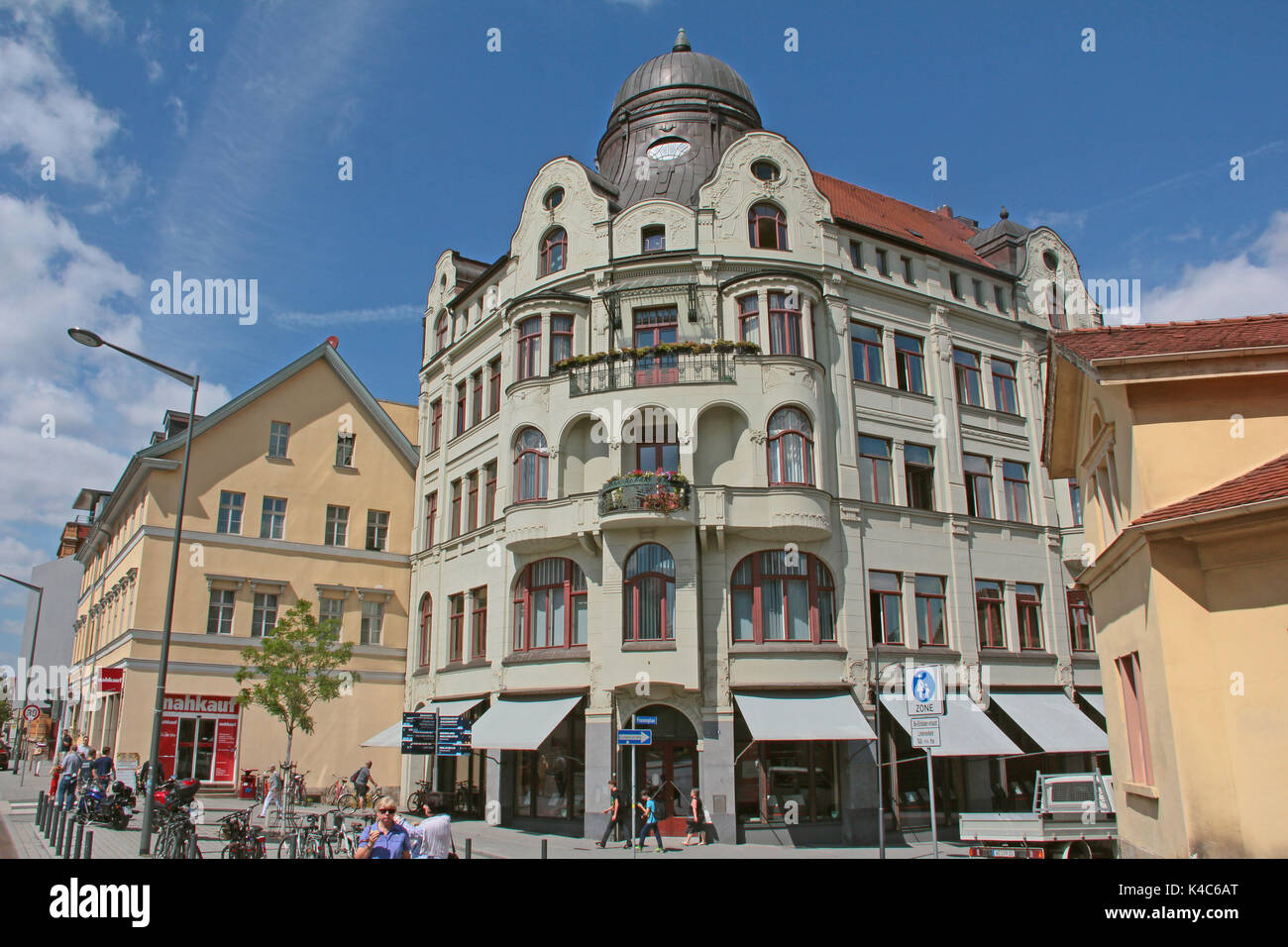 Striking Building In Weimar In Thuringia Stock Photo