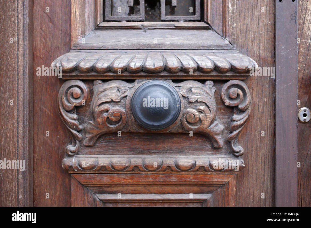 AIRES, ARGENTINA - SEPTEMBER 2017 - Old door knob from and old building in Buenos Aires, typical structure Stock Photo