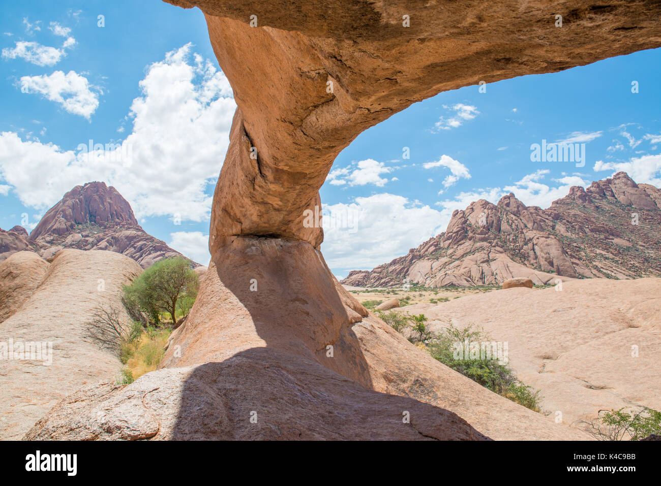 View Of Rock Arch On The Spitzkoppe Erongo Namibia Stock Photo
