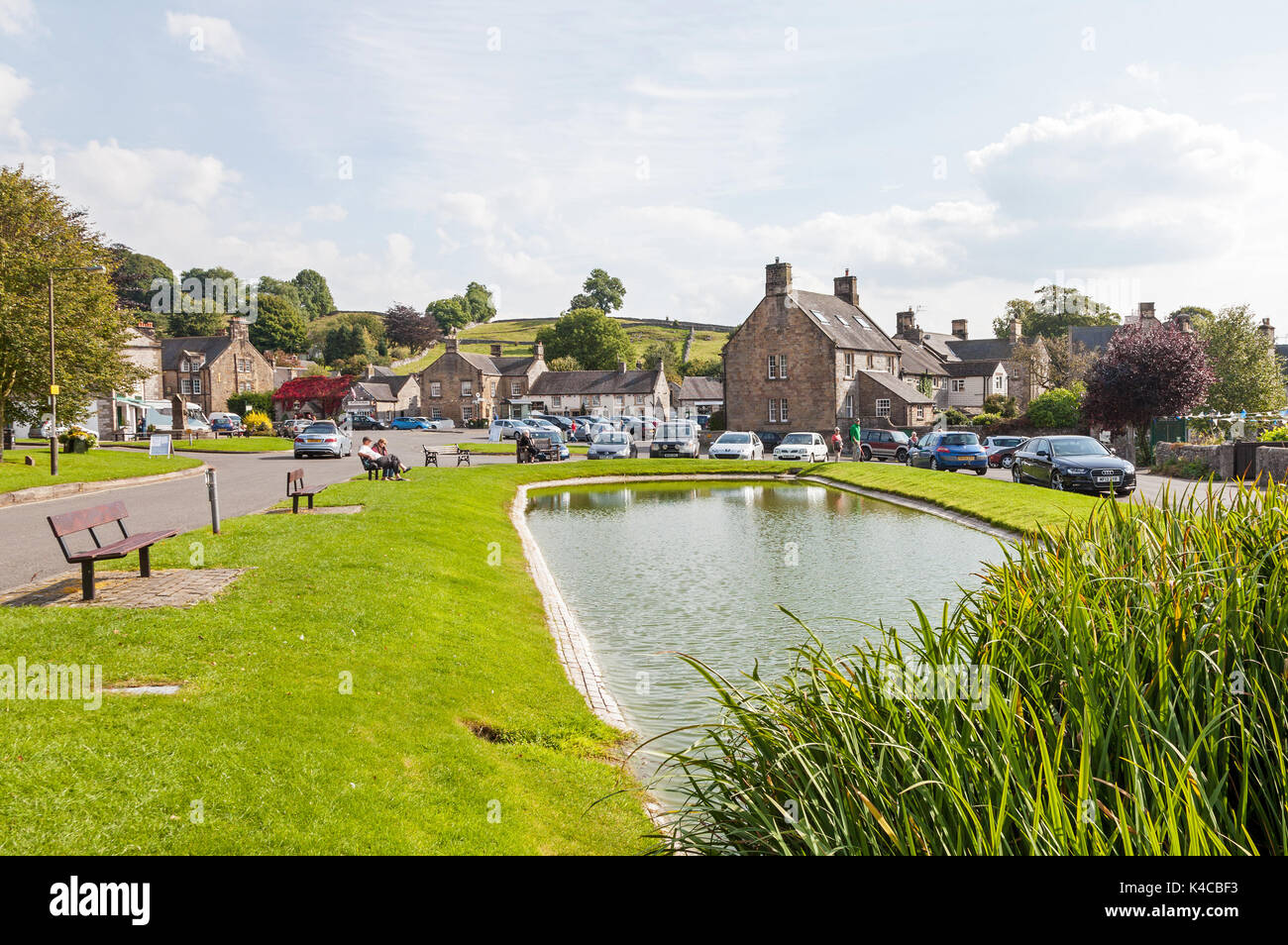 Hartington village in the Derbyshire Peak District, England, UK Stock