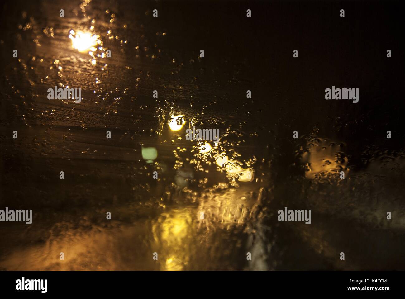 Drive Rain Windshield Stock Photo