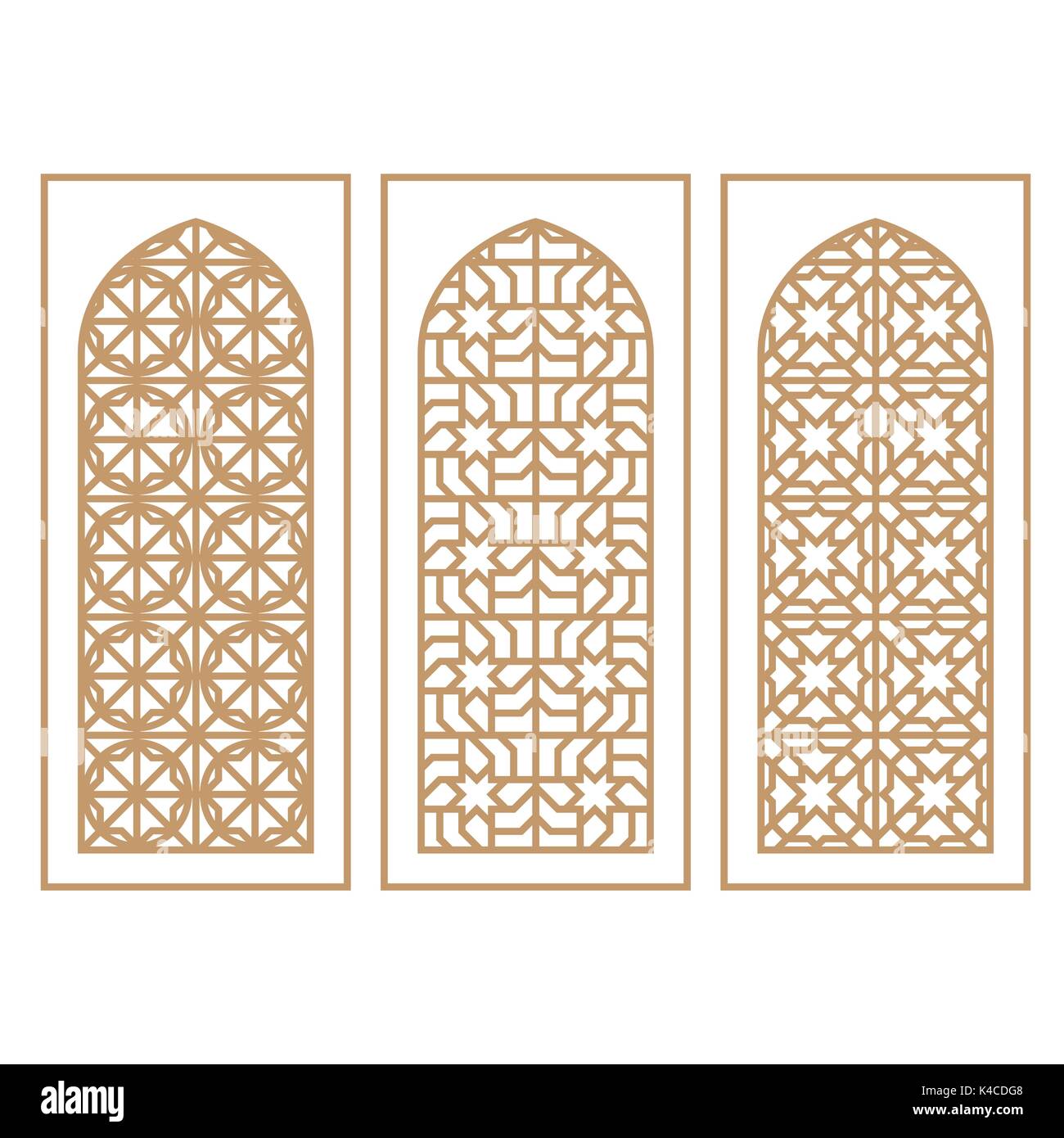 Traditional Arabic Window And Door Pattern Vector Set Stock Vector Image Art Alamy