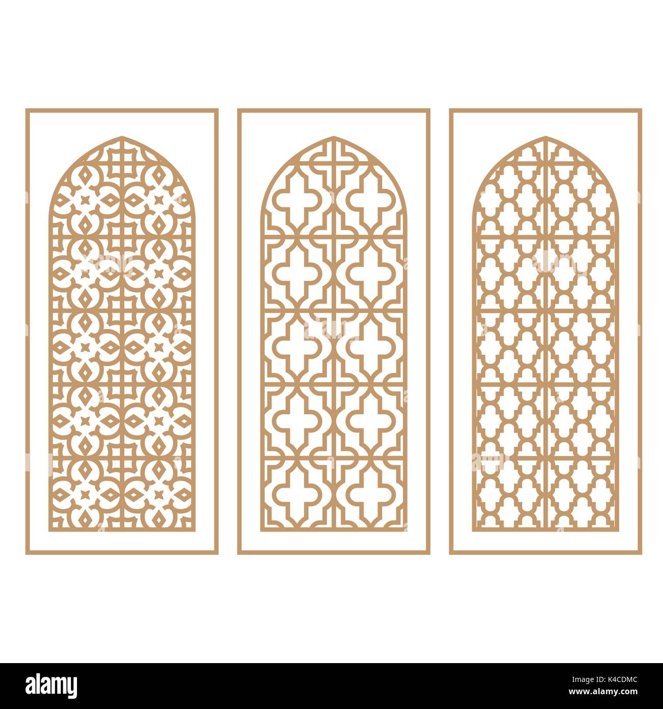 Traditional Arabic Window And Door Pattern Vector Set Stock Vector Image Art Alamy