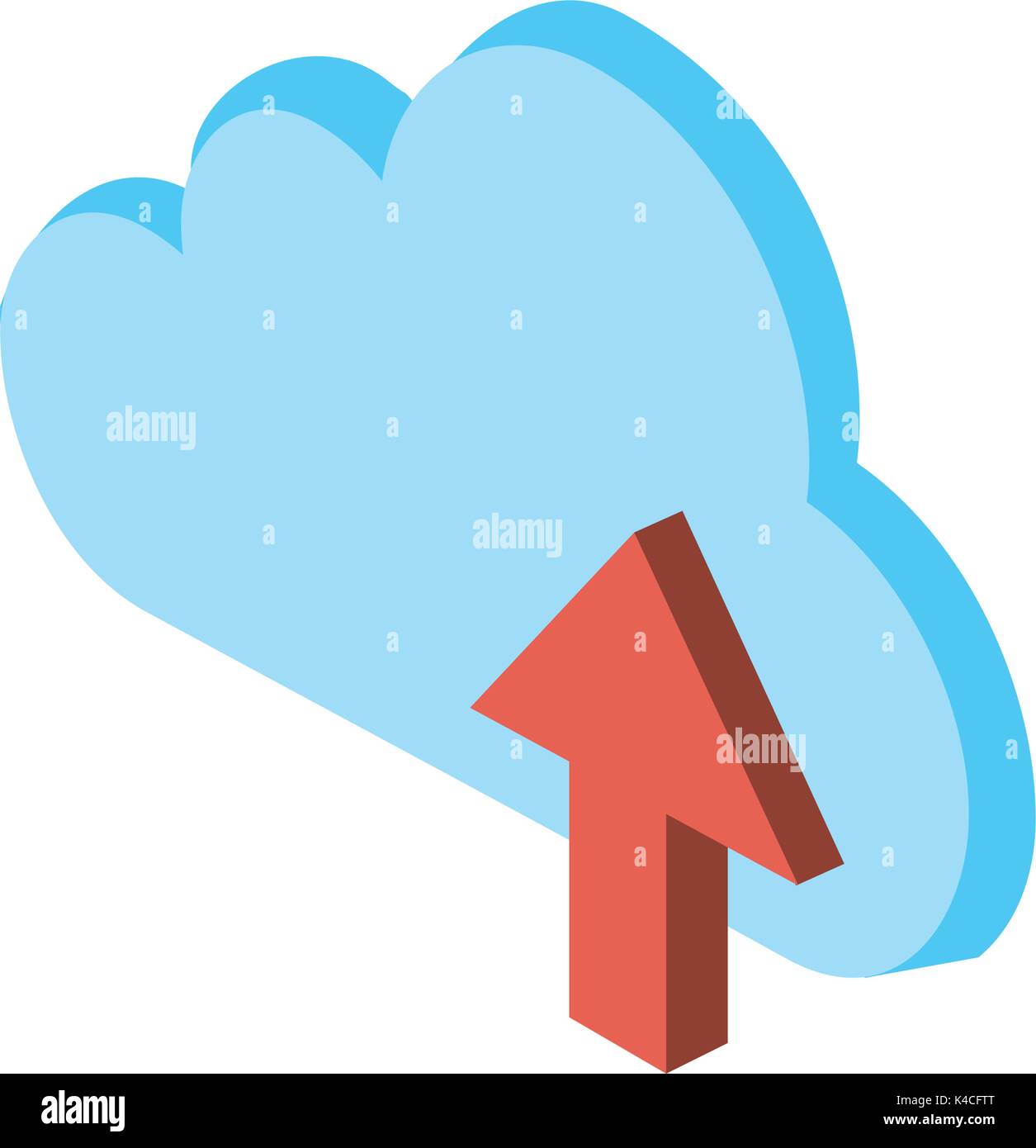cloud storage with up arrow icon image Stock Vector Image & Art - Alamy