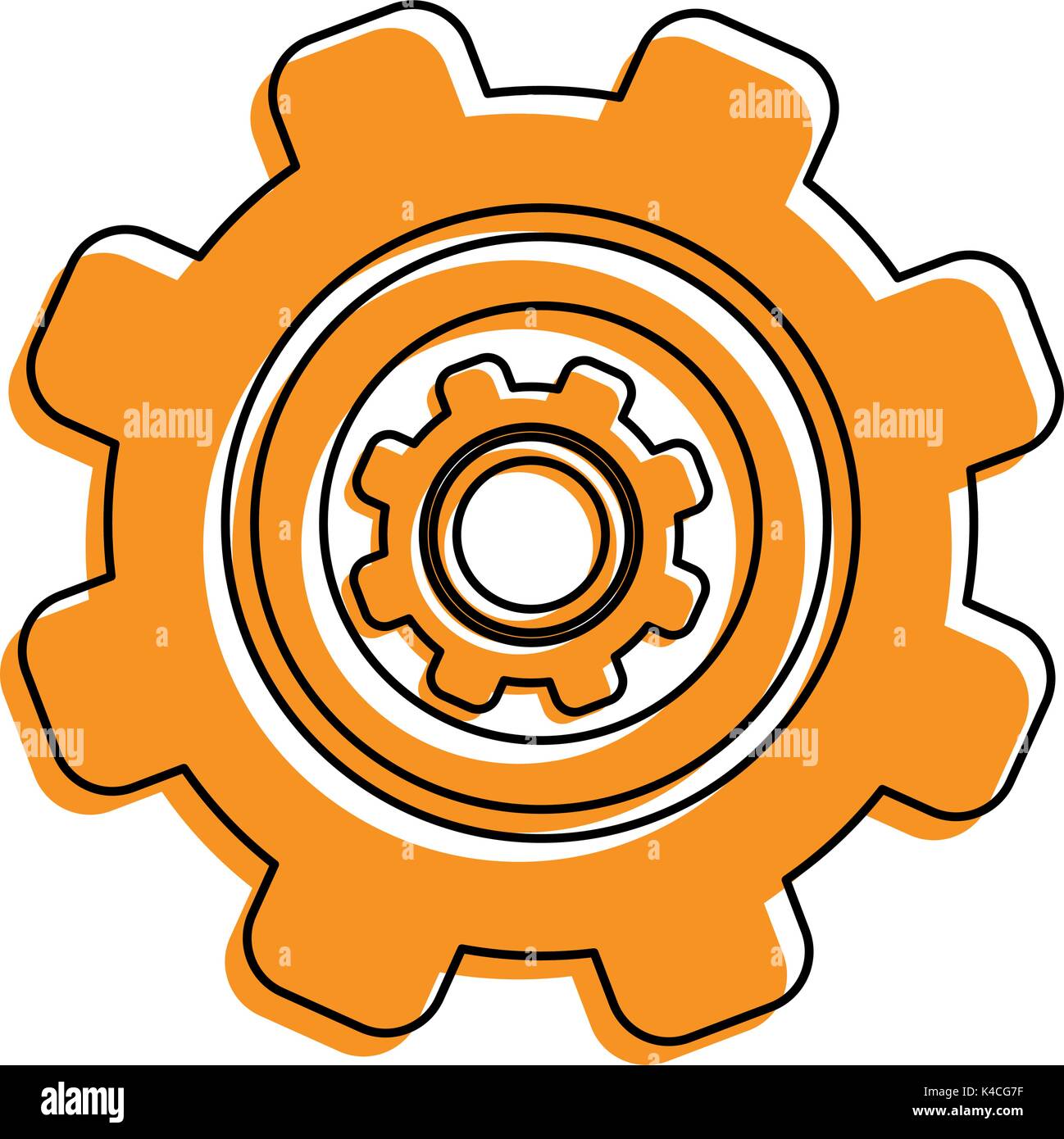 two gears icon image Stock Vector Image & Art - Alamy