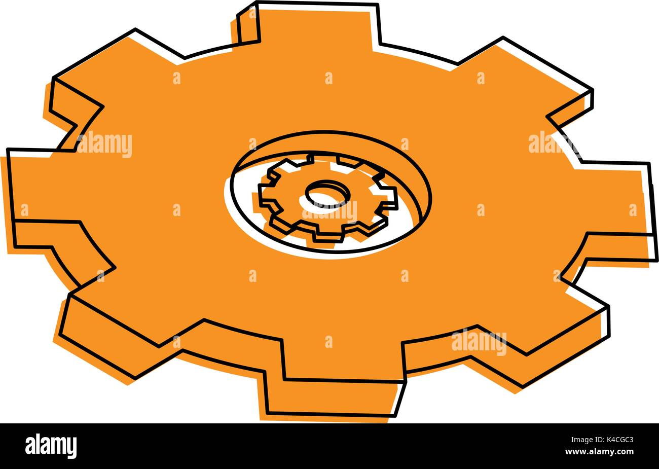 two gears icon image Stock Vector Image & Art - Alamy