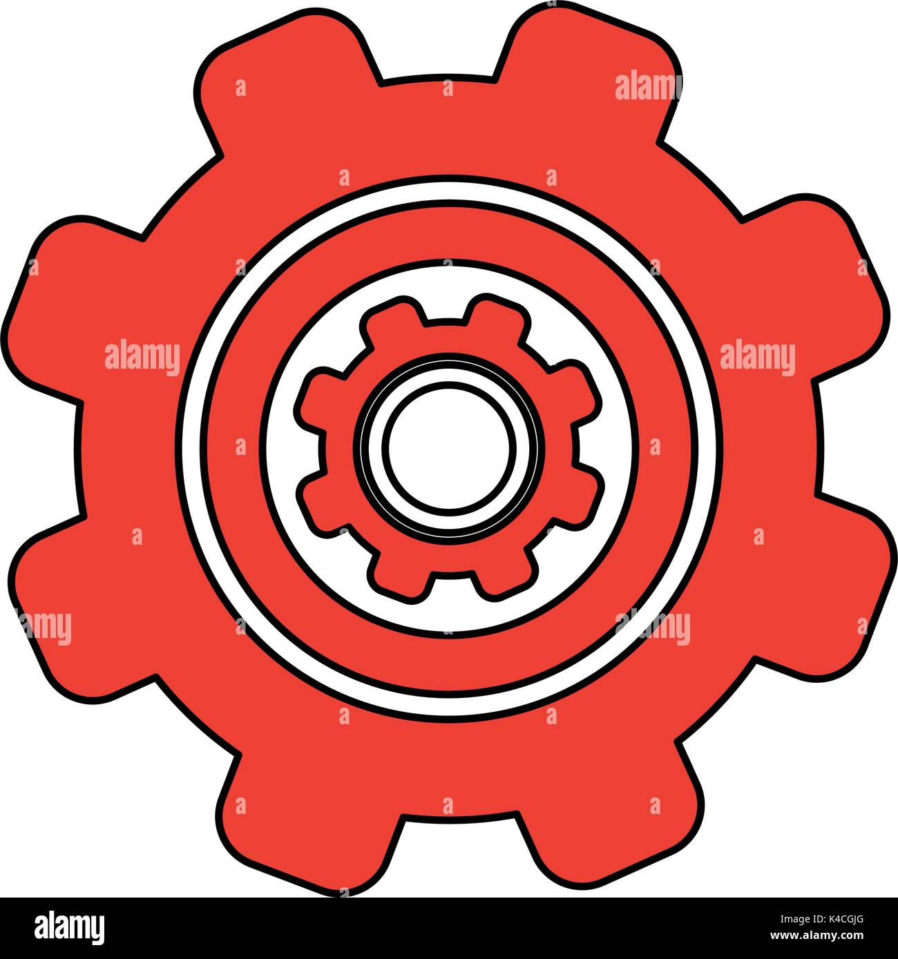 two gears icon image Stock Vector Image & Art - Alamy