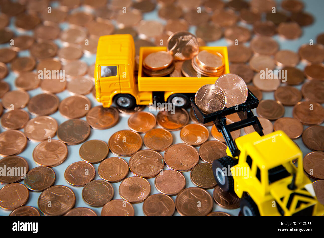 1 And 2 Cent Coins Are Abolished Stock Photo
