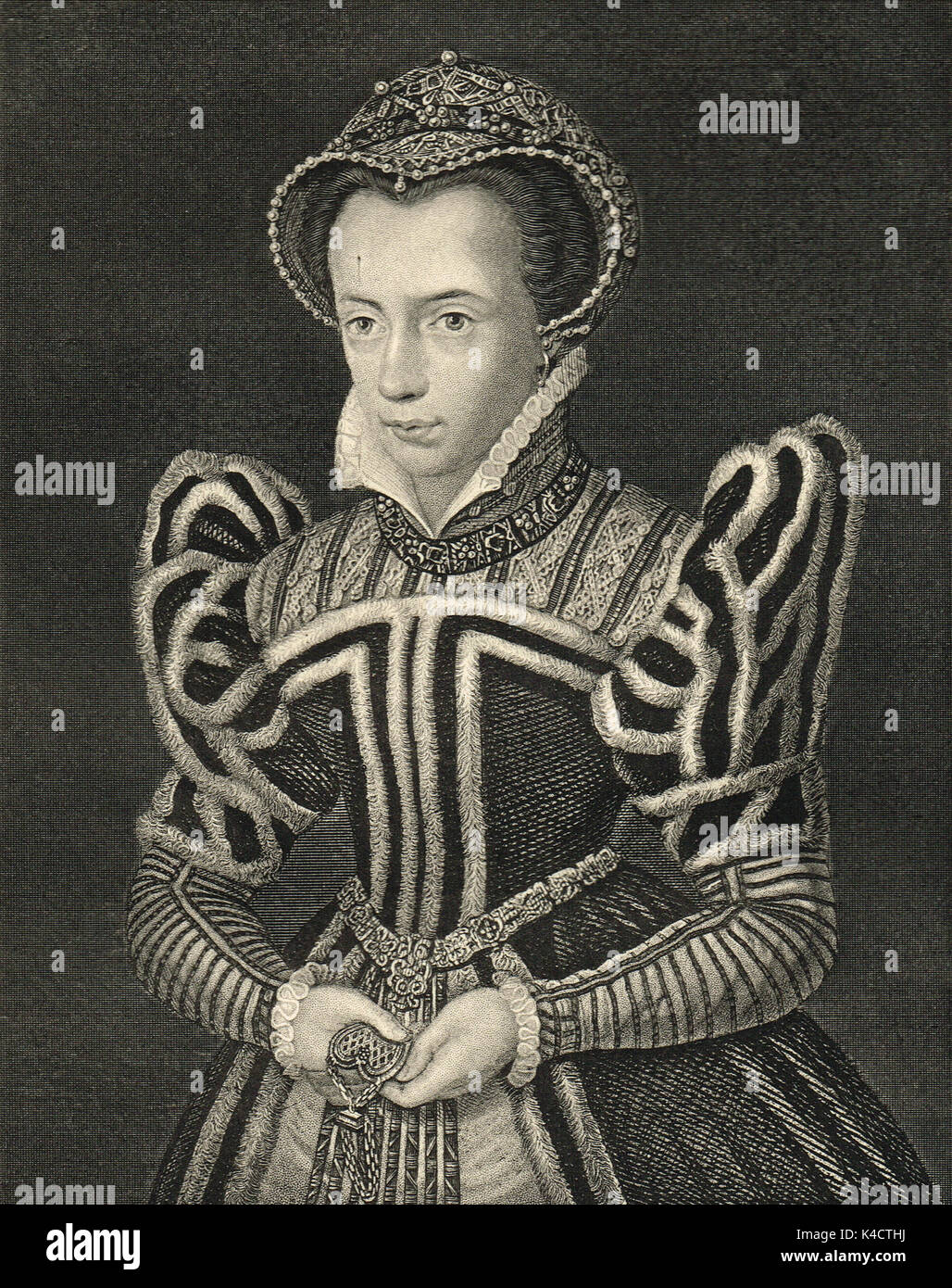 Queen Mary I, AKA Bloody Mary, OB 1558 Stock Photo