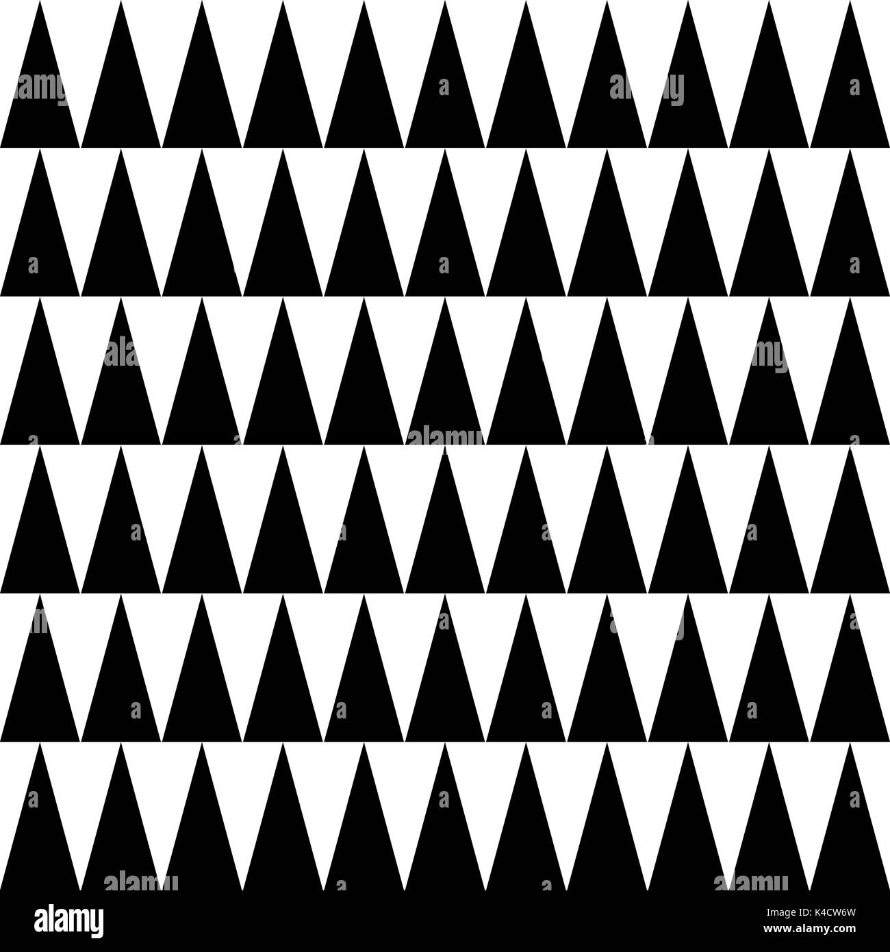 High peak triangle seamless vector pattern. Stock Vector
