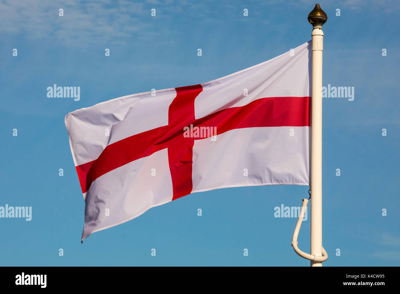 The flag of Saint George - recognised around the world as the flag of England. Stock Photo