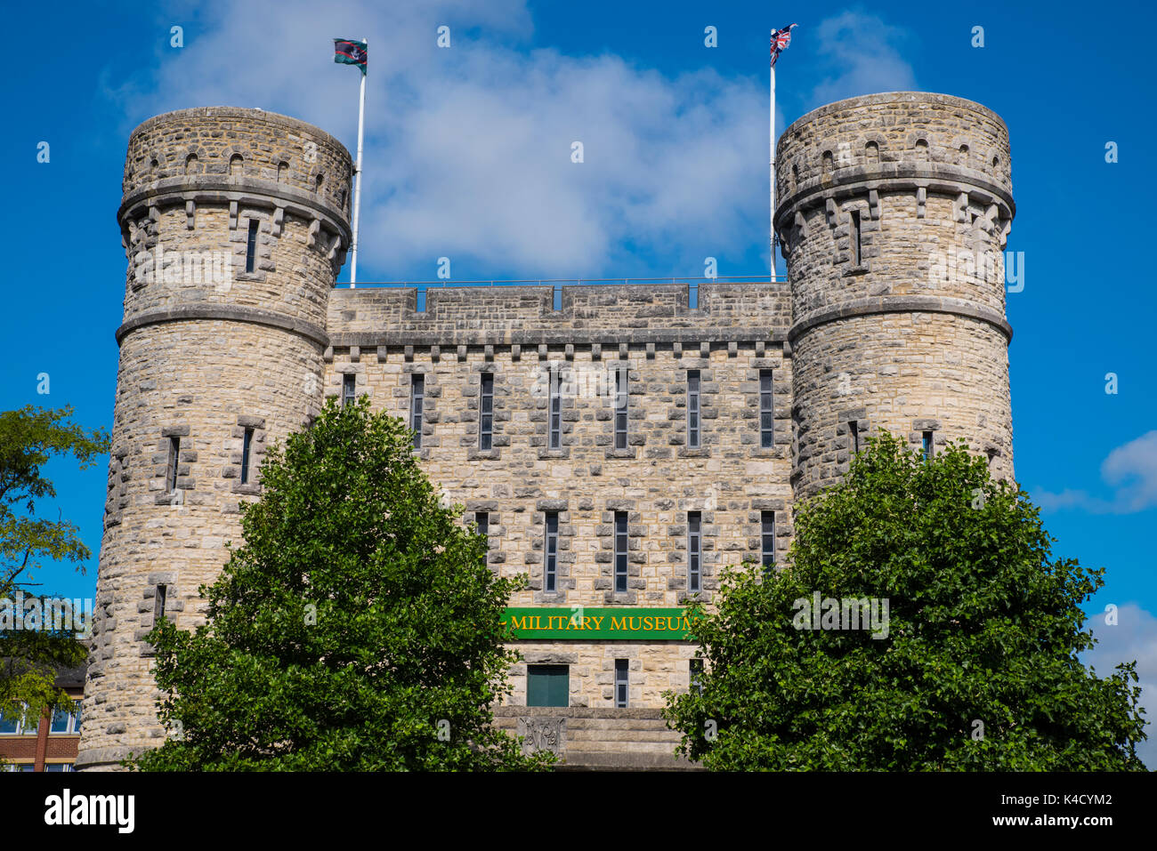 The towers of the Keep in Dorchester, Dorset.  The Keep now houses the Military Museum for Devon and Dorset. Stock Photo