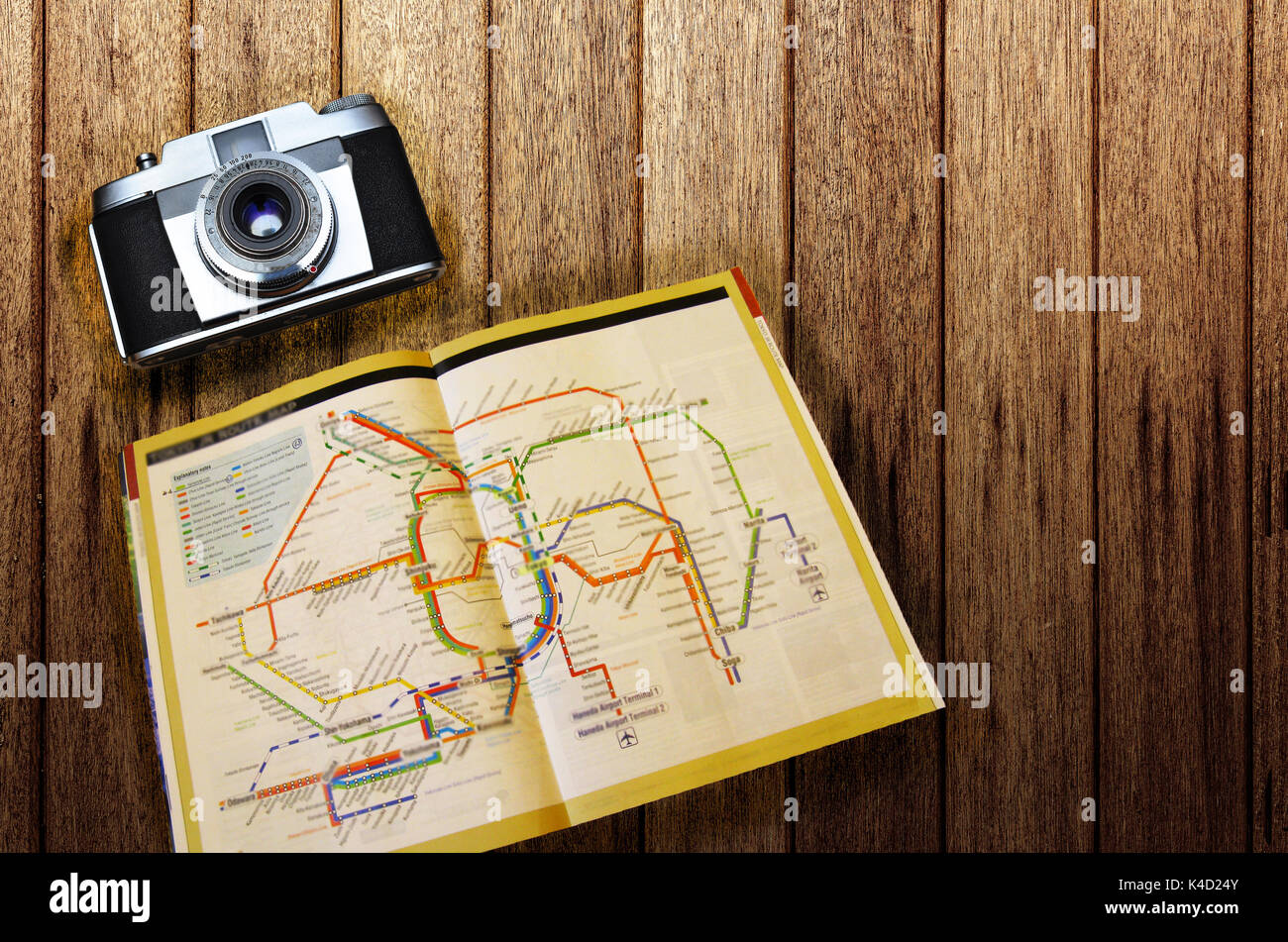 Travel planning concept on map Stock Photo