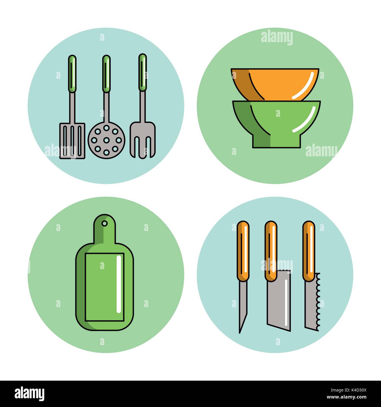 Kitchen utensils icons Stock Vector Image & Art - Alamy