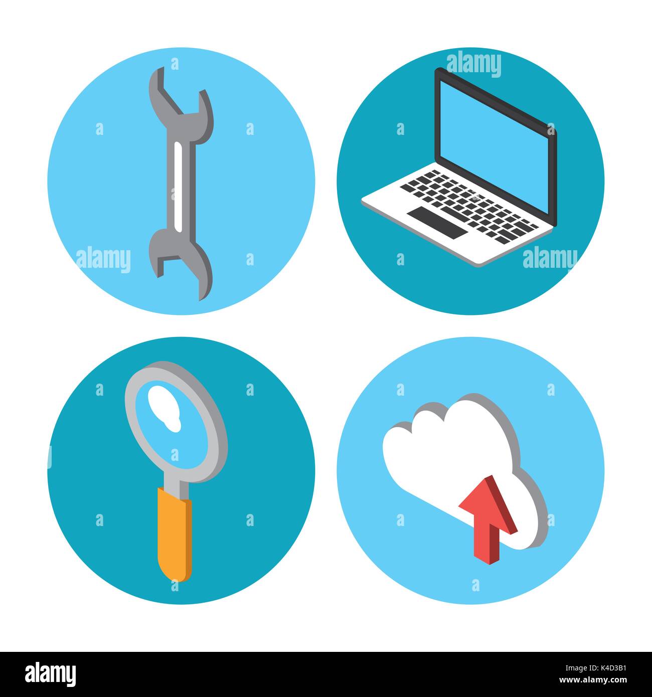 Internet and technology icons Stock Vector