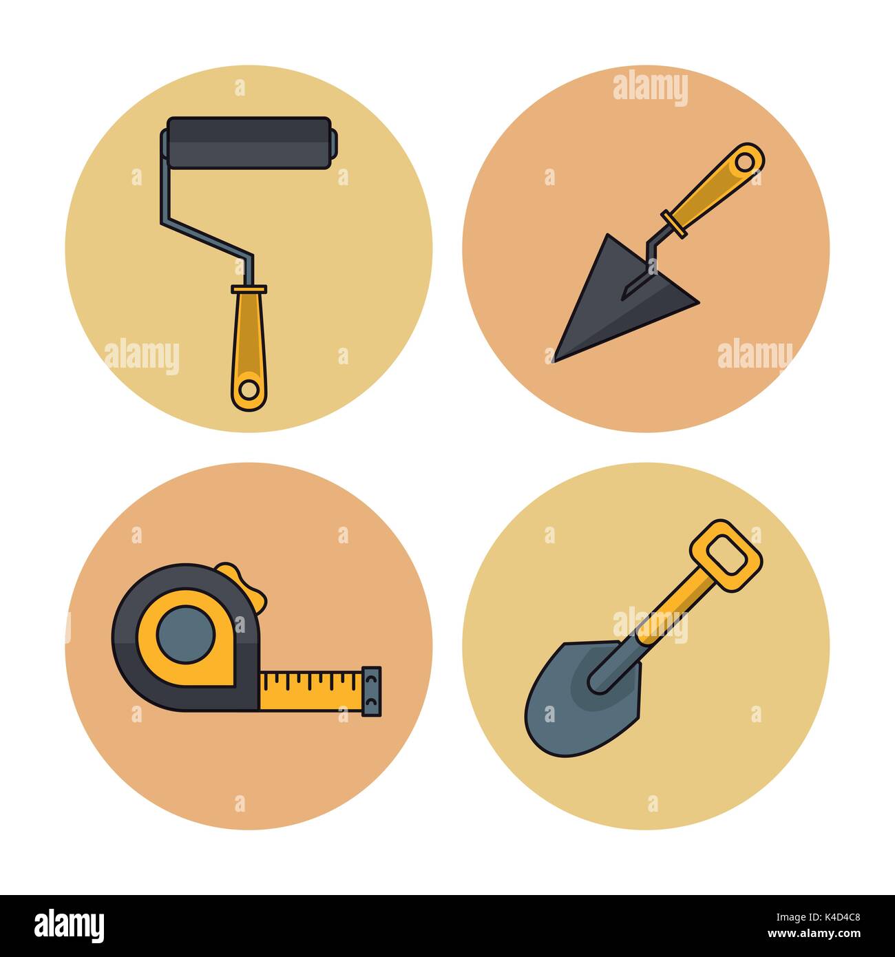 construction round icons Stock Vector Image & Art - Alamy