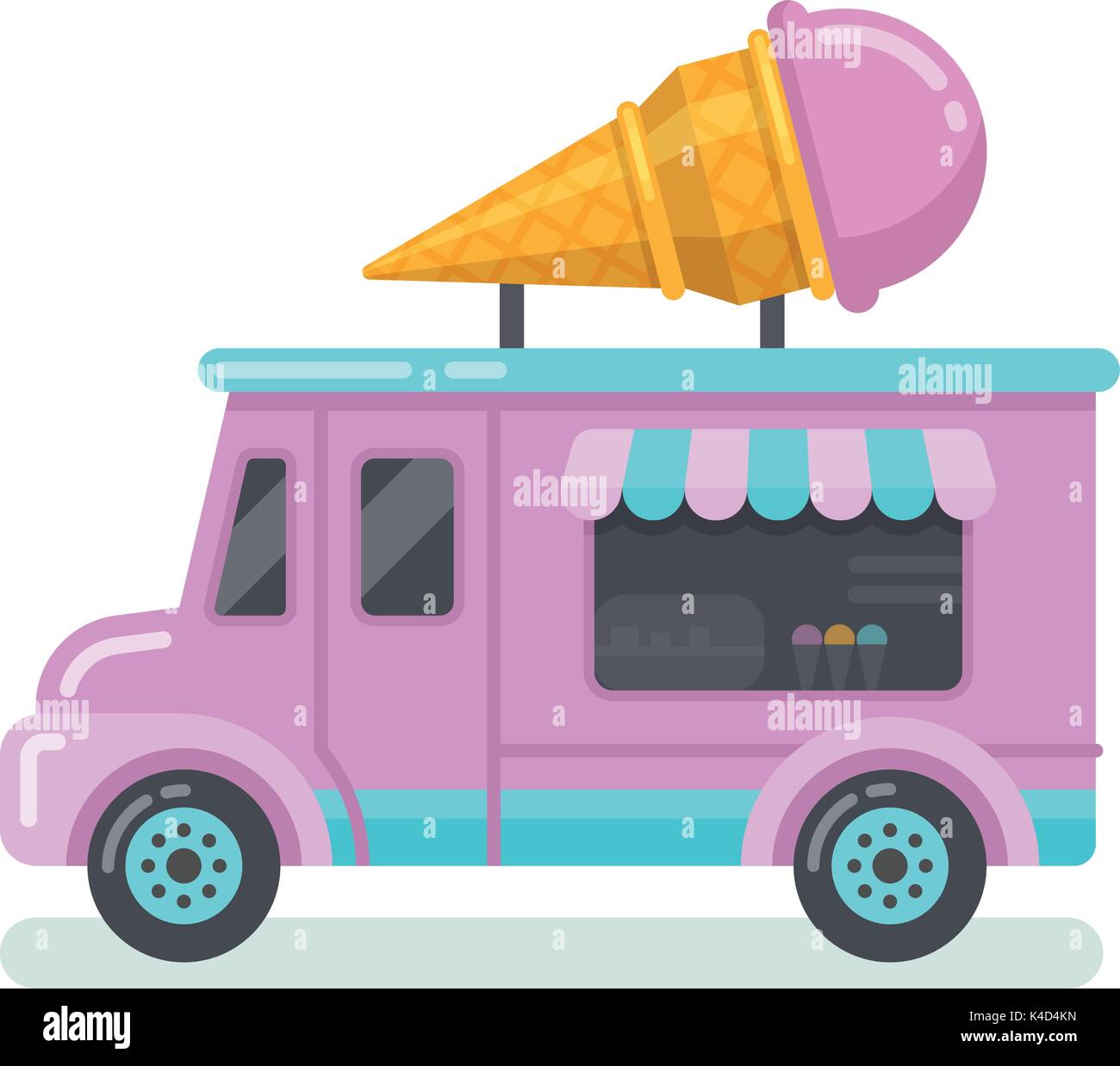 Pink ice cream van hires stock photography and images Alamy