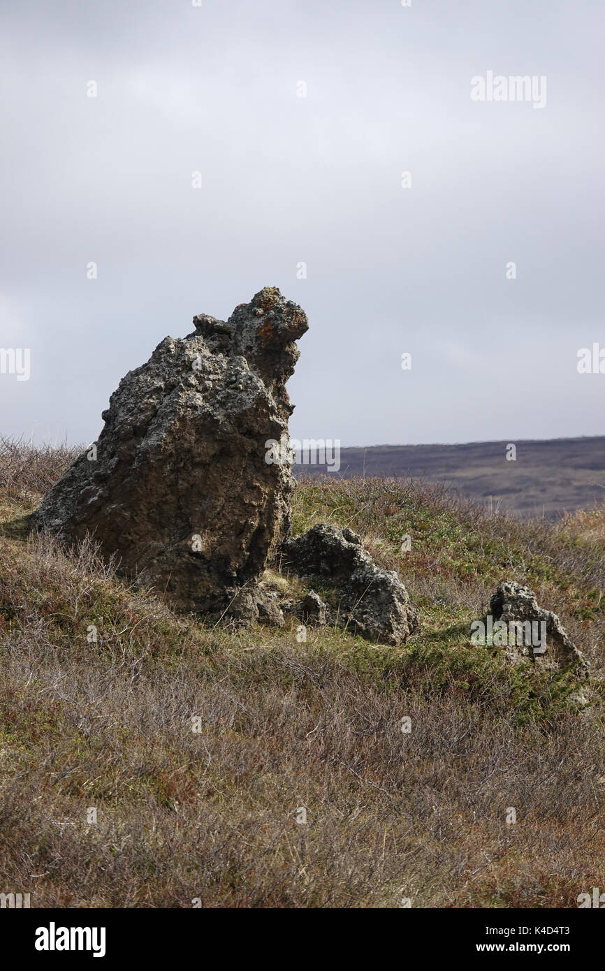 Iceland, Troll In The North-Eastern Part Of Iceland Stock Photo