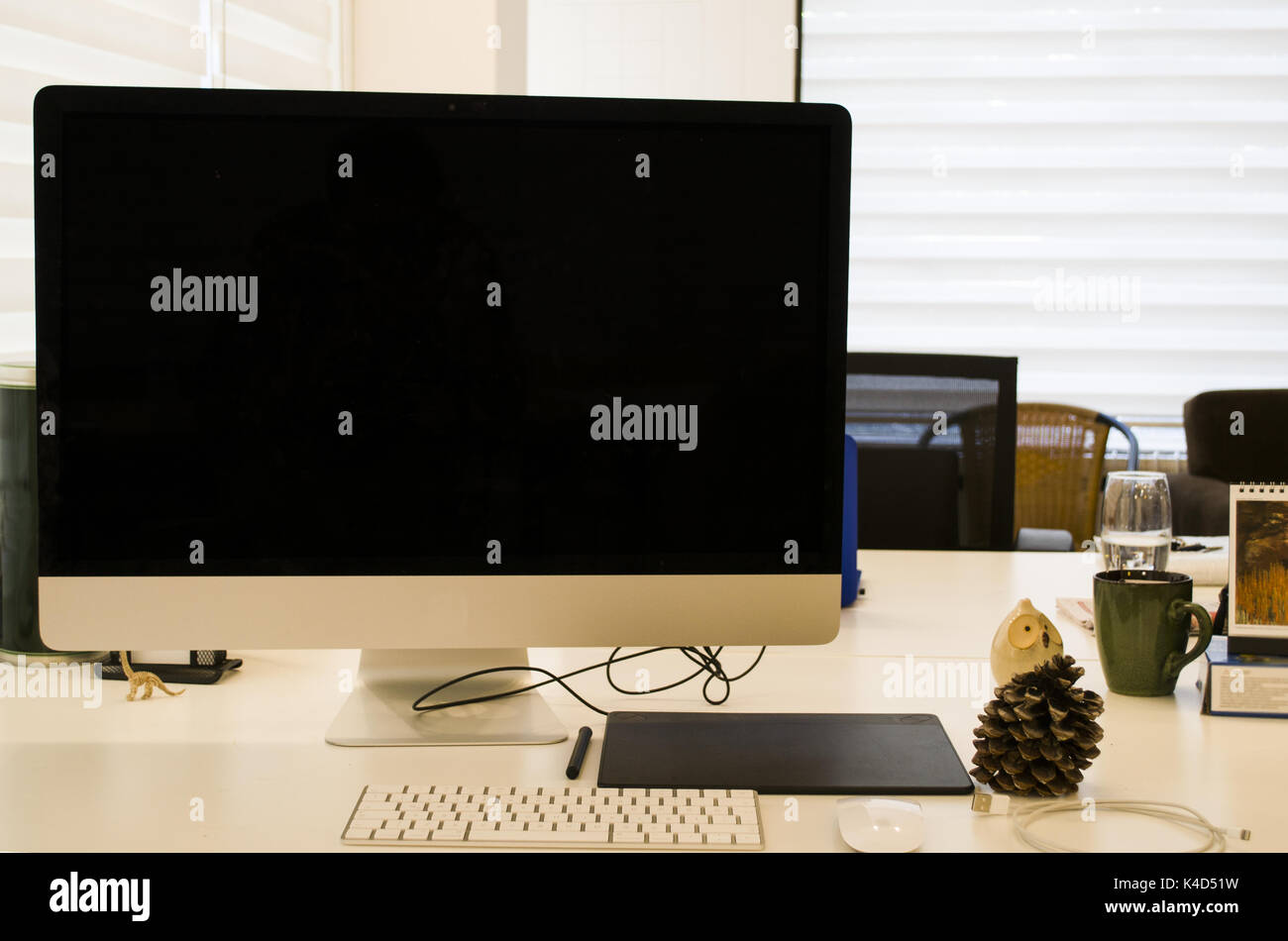 Mock up of generic design computer screen Stock Photo