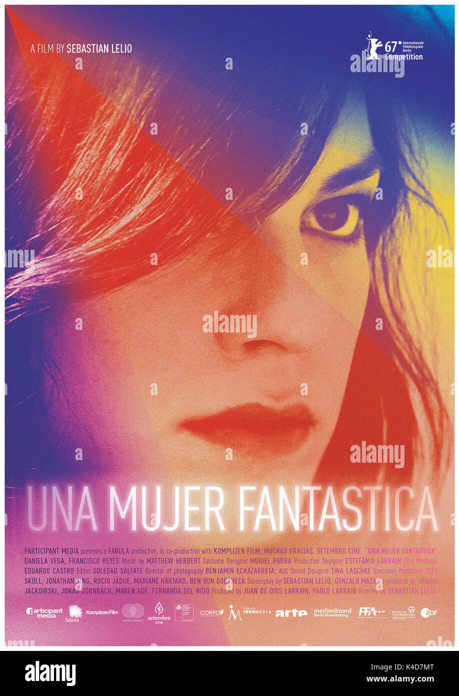 A FANTASTIC WOMAN, (aka UNA MUJER FANTASTICA), poster, Daniela Vega, 2017. © Sony Pictures Classics /Courtesy Everett Collection Stock Photo