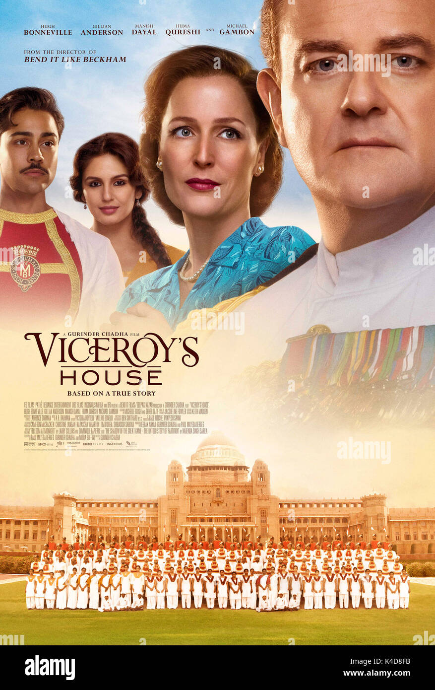 VICEROY'S HOUSE, US poster, from left, Manish Dayal as Jeet Kumar, Huma