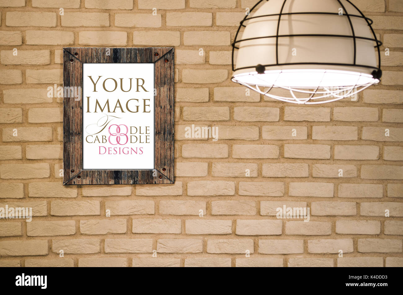 A nice lamp and wall background Stock Photo