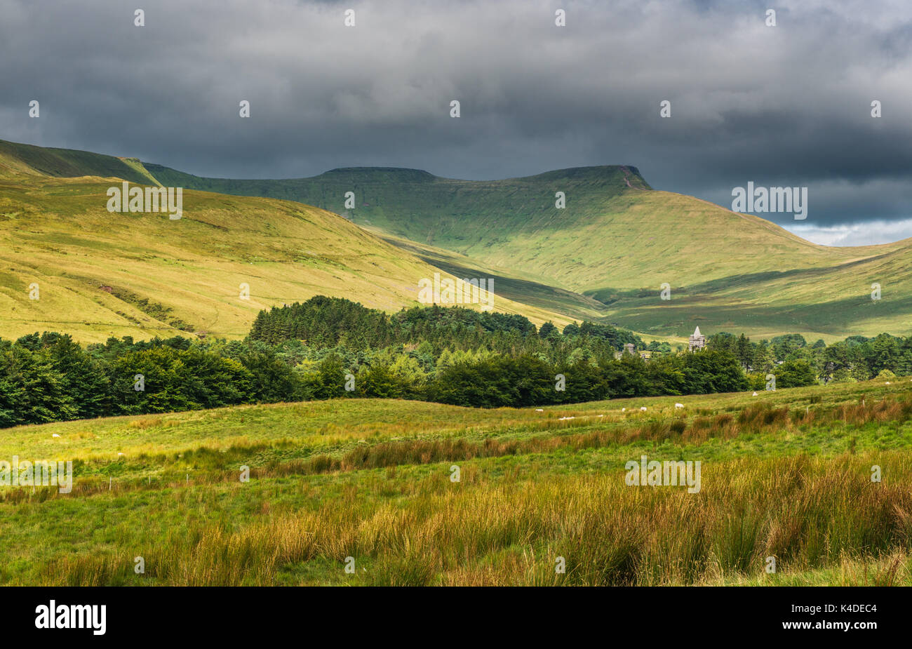 Pen y Fan and Corn Du in the Central Brecon Beacons south Wales Stock Photo