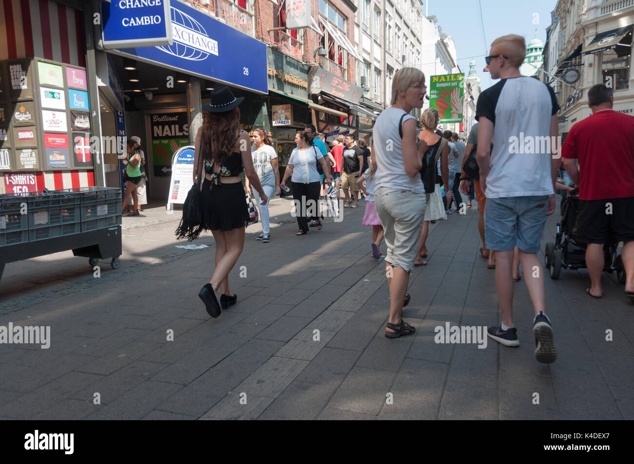 Copenhagen, Denmark  Stroget Stock Photo