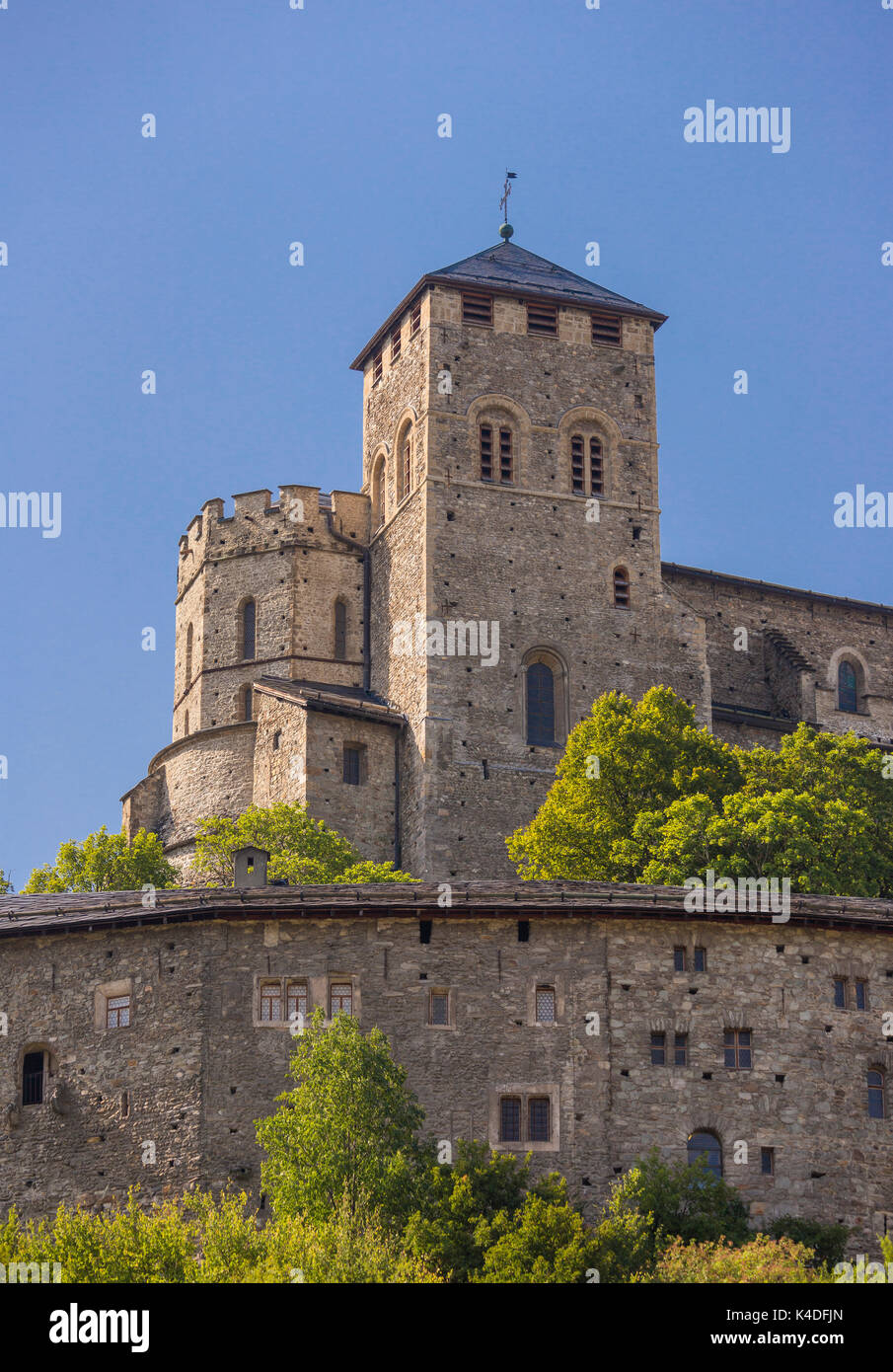 SION, SWITZERLAND Basilique de Valere, also known as Valere Castle