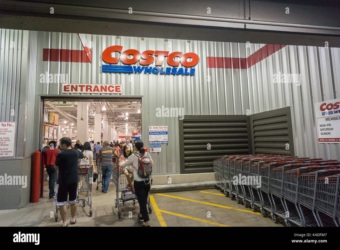 Shoppers at a Costco Wholesale store in a mall in Queens in New York on